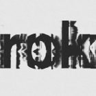 Distorted broken typography effect in black on white background Photoshop effects digital asset for graphic designers printable designs posters and covers