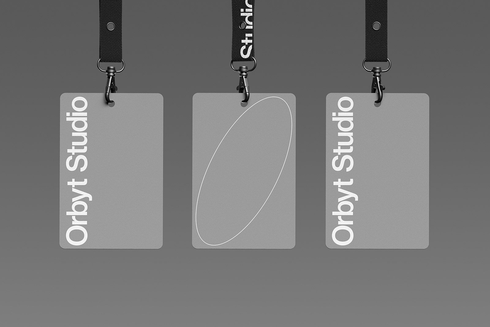 Three ID card mockups are displayed against a dark background, ideal for graphic designers seeking print mockups, branding templates, and presentation assets