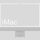 iMac mockup in a flat design. Ideal for showcasing website designs, digital art, and tech mockup presentations. Perfect for graphic designers and creatives.