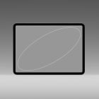 Tablet mockup isolated on gradient background ideal for tech mockups graphic designers digital assets blank screen black border sleek modern design editable