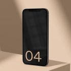 iPhone screen mockup modern design minimalist beige background tech mockups digital assets mobile device presentation graphic design tools resources