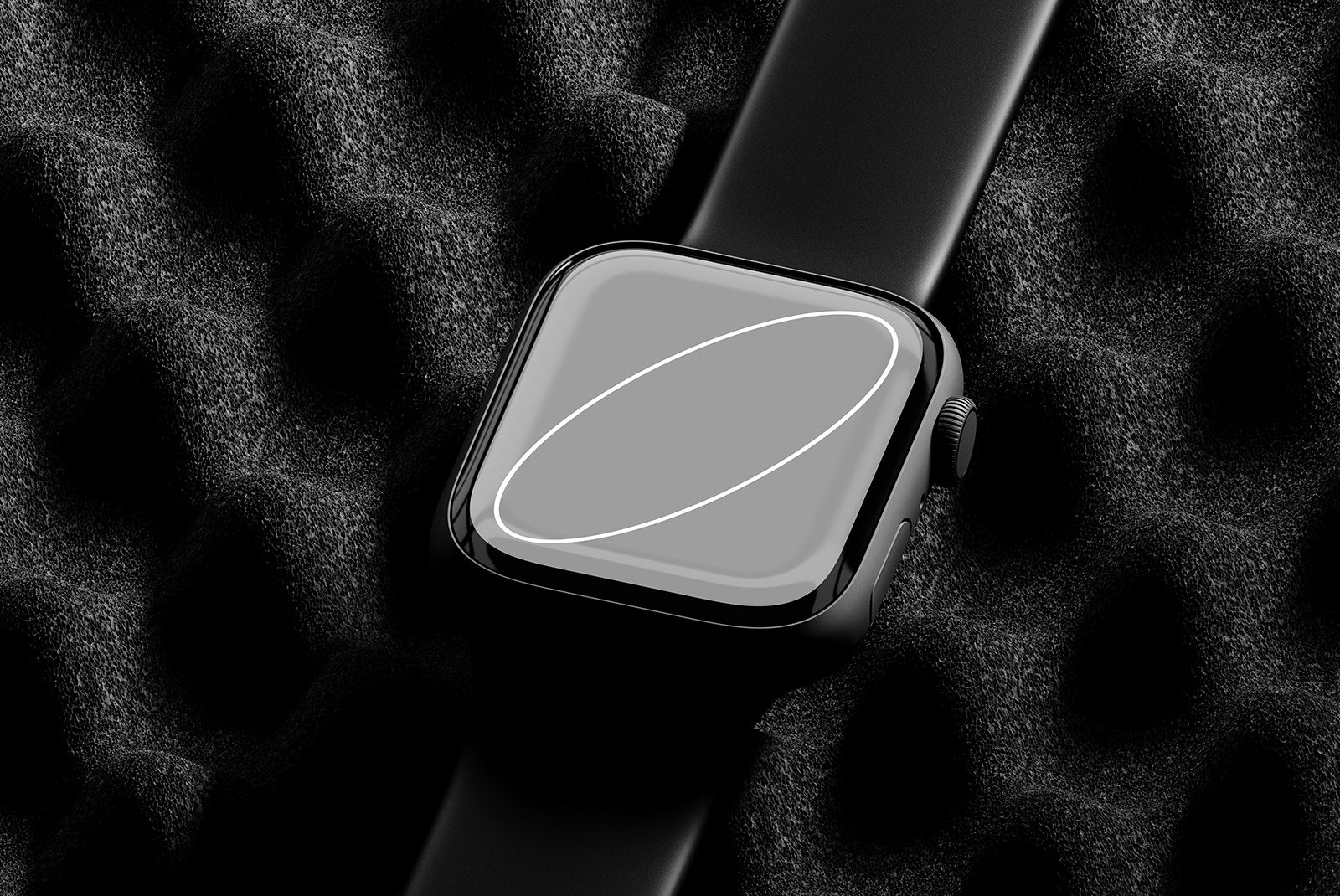 Smartwatch mockup on a textured background ideal for tech mockups digital assets UX UI design product presentation SEO graphic design resources website.