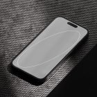 Tech mockup: sleek smartphone with blank screen on a perforated metallic surface. Ideal for graphic designers to showcase mobile app or website designs.
