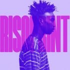 Digital graphic overlay effect with bold text and vibrant colors showcasing a side profile of a person perfect for graphic designers digital assets and mockups.