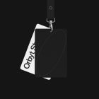 Black and white lanyard ID card mockup for graphic designers, ideal for print mockups, packaging mockups, branding, and professional presentations.