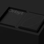Black premium packaging mockup with minimalist design, ideal for showcasing luxury products in branding projects Packaging mockups for graphic designers