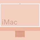 iMac display mockup with pink background suitable for tech mockups and graphic design assets ideal for use by graphic designers and digital artists