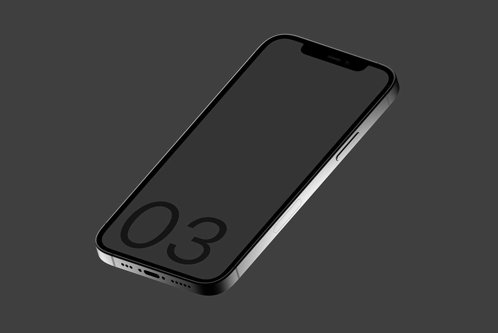 iPhone mockup on dark background showcasing a sleek design perfect for tech mockups websites or app presentations ideal for graphic designers SEO keywords