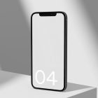 Minimalist smartphone tech mockup featuring blank screen and number 04, ideal for showcasing digital assets. Perfect for tech mockups and graphic design.