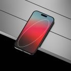 Modern smartphone mockup on sleek surface featuring a vibrant screen. Ideal for tech mockups and digital designs for graphic designers. High-resolution asset.