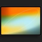 Digital tablet screen mockup with a vibrant abstract display on a dark background. Perfect for tech mockups and digital presentations for graphic designers.