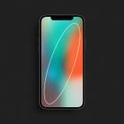 Minimalist phone design mockup featuring a modern smartphone with a vibrant abstract screen on a dark background ideal for tech mockups and graphic designers