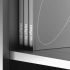 Bookshelf Close-Up Mockup Four Hardcover Books Labeled Orbyt Studio Shelving Design Package Graphic Design Inspiration Book Design Packaging Mockups