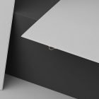 Close-up view of grayscale print mockup displaying minimalistic design with subtle shadows suitable for graphic designers and advertising professionals