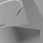 Silver foil print mockup on gray paper with abstract designs and the word series suitable for graphic designers digital assets store. Print mockup, graphics