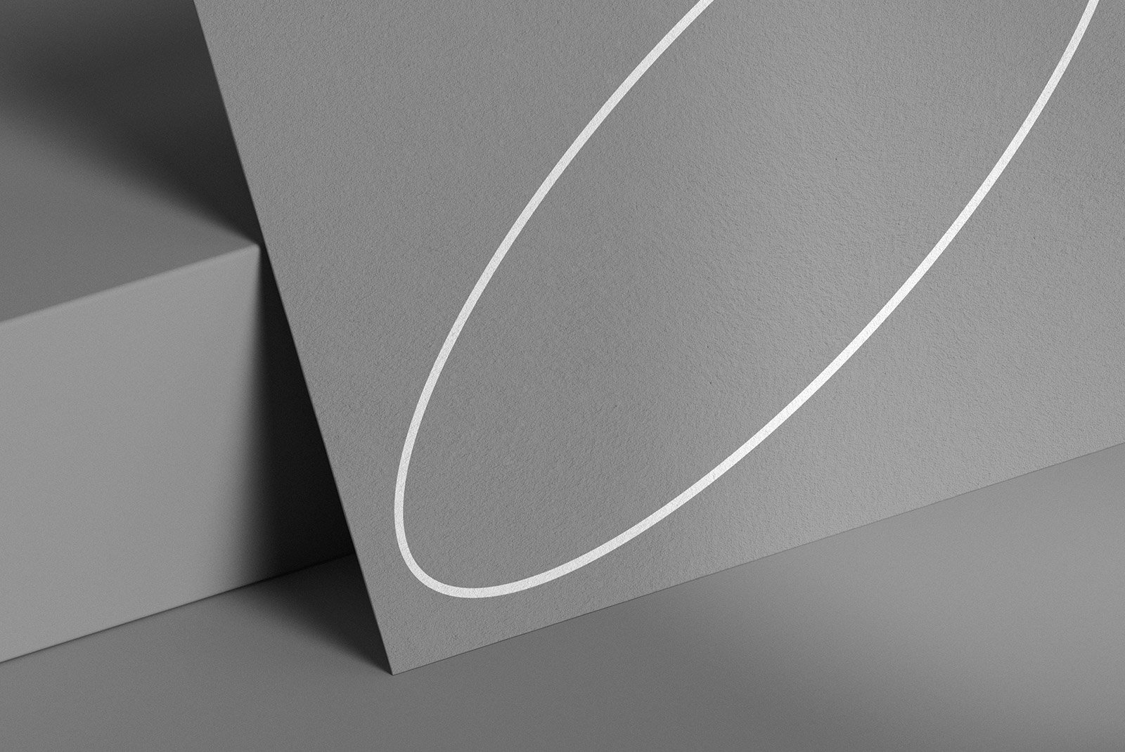 Minimalist print mockup featuring a grey textured paper with white lines ideal for graphic designers print designs typography product showcasing