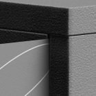 Close-up of minimalist packaging mockup with textured surface and minimal design for graphic design projects. Ideal for package mockup and branding.