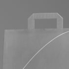 Monochrome packaging mockup featuring a detailed paper bag with handles against a plain background. Ideal for graphic designers and branding projects.