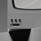 Retro television close-up under dramatic lighting. Perfect visual asset for tech mockups, graphic design projects, or illustrative inspiration for designers.