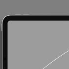 Tablet corner mockup with grey screen and thin bezel. Perfect for presenting app designs, tech mockups, and graphic design projects to professional designers.