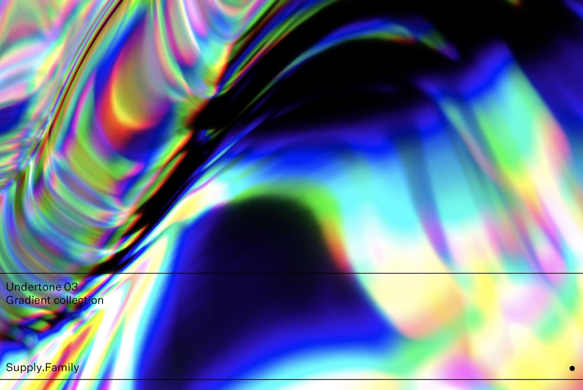 Abstract gradient with vibrant, multicolored waves suitable for graphics or print mockups; ideal asset for graphic designers seeking unique, eye-catching effects.