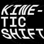 Kinetic Shift text effect showcasing motion in black and white. Ideal for graphic designers. Keywords: Print mockups, Tech mockups, Photoshop effects, Graphics.