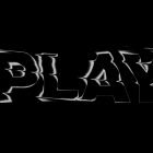 Distorted text effect reading PLAY against a black background perfect for graphic designers seeking unique Photoshop effects or type distortion graphics
