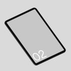 Isometric tablet tech mockup on gray background ideal for app display or UX UI design presentations digital asset for graphic designers SEO keywords