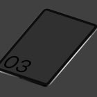 Isometric view of a black tablet screen mockup on a dark background ideal for tech mockups graphic designers showcasing digital assets or user interfaces.
