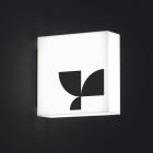 Modern billboard mockup with abstract black and white design on illuminated rectangular frame suitable for graphic designers and advertising professionals.