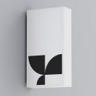 Minimalist packaging mockup with geometric black and white design showcasing modern branding elements for graphic designers in need of versatile assets
