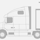Illustration of Volvo VNR 660 truck side view for graphic designers digital assets store print mockups tech mockups packaging mockups SEO keywords
