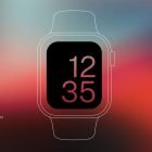 Gradient smartwatch mockup with a digital time display on a vivid gradient background. Perfect for tech mockups, graphic design resources, digital assets.