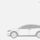 Side view line drawing mockup of a Tesla Model X. Suitable for graphic designers needing high-quality tech and automobile mockups in their projects.
