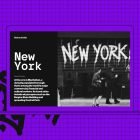 Billboard mockup featuring New York theme on a grid background. Suitable for graphic designers seeking urban-style promotional and advertising design assets.