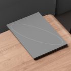 Gray book cover mockup placed on a wooden table environment appealing for graphic designers includes print mockups packaging mockups SEO keywords