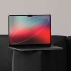 Laptop tech mockup for graphic designers featuring a minimalist background ideal for showcasing website designs or digital presentations for tech assets