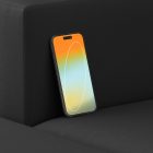 Mobile phone mockup on a dark sofa ideal for tech mockups showcasing smartphone designs for graphic designers digital assets for design projects