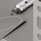 Lanyard with attached ID card mockup on a modern background perfect for print mockups graphic designers tech mockups high-quality digital assets sleek design
