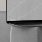 Modern laptop display mockup with minimalistic design on a gray background suitable for tech mockups SEO keywords: tech mockups laptop display graphic designers