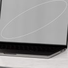 Laptop tech mockup on marble table with minimalist design target audience graphic designers SEO keywords tech mockup minimalist laptop mockup.