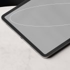 Digital tablet mockup for tech designs. High-resolution display showcasing curved lines on a minimalist surface. Perfect for graphic designers tech mockups.