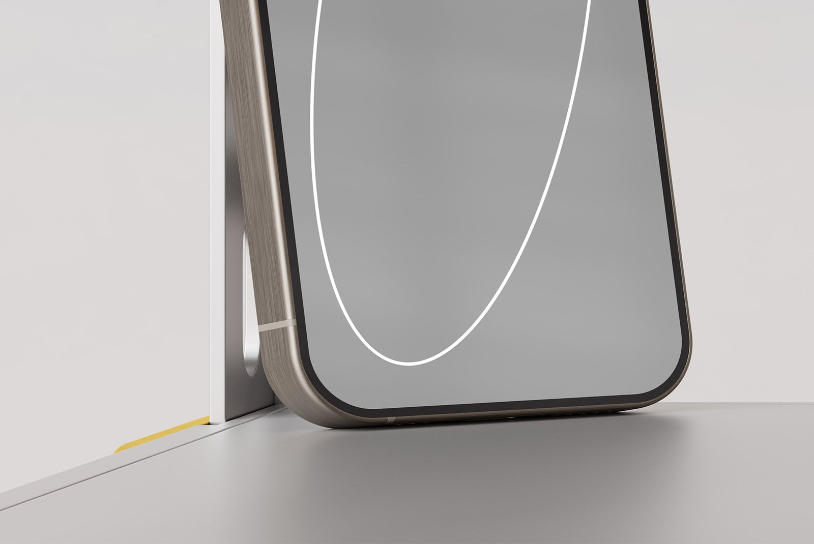 Modern tech mockup featuring sleek details of a futuristic display stand. Ideal for graphic designers seeking high-quality digital assets for presentations